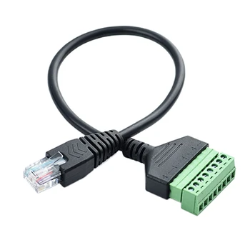

HOT-RJ45 Screw Terminal Connector Cable RJ45 Male to 8 Pin Extension Cable Lead for Cat5/6/7 Ethernet Extender AV CCTV DVR