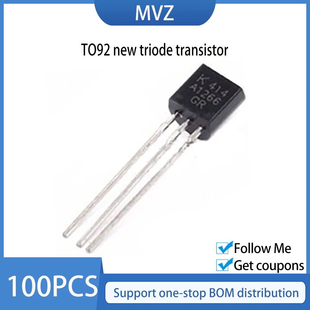100 шт. 2SA1266 TO-92 A1266 TO92 Новый триодный транзистор | Электронные компоненты и