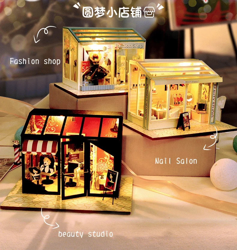 Cutebee Beauty Shop DIY Miniature Store Kit