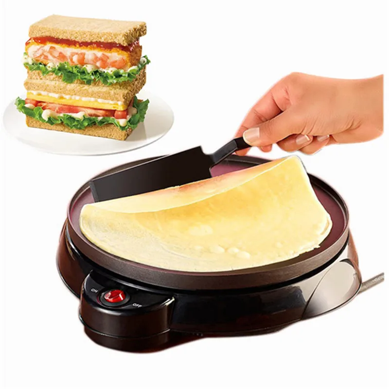 Electric Pancake Sandwich Maker Crepe Maker Baking Pan Kitchen tools Breakfast Machine egg roll Mach