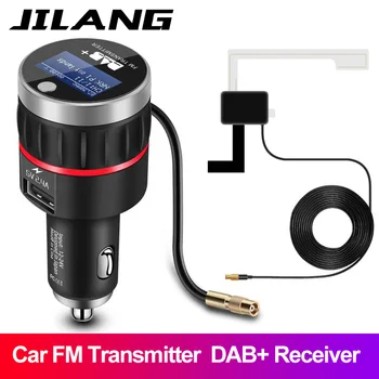 

Jilang Universal Car Radio DAB+ Radio Tuner Digital Broadcasting Receiver with FM Transmitter Converter Plug and USB Charger
