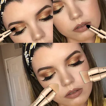 4 In 1 Makeup Brushes Foundation Eyebrow Shadow Concealer Eyeliner Blush Powder Cosmetic Professional Maquiagem Beauty Health 2