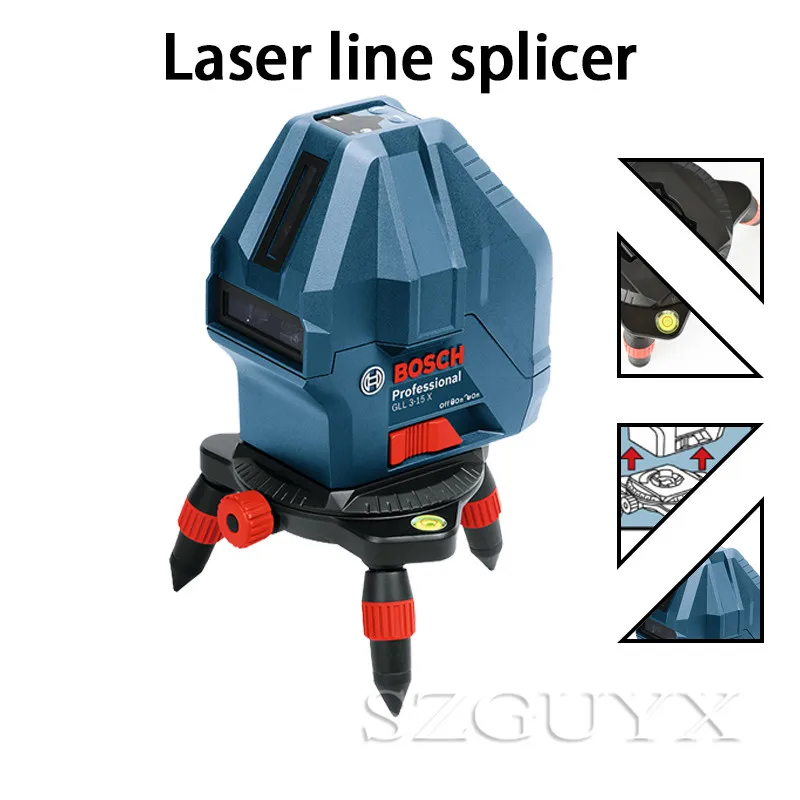 

Compact and portable three-wire marking instrument laser line splicer Multifunction Multi-angle Tiltable Rotary level