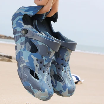 

2020 New Design Mens Beach Flat Sandals Slippers Sandalias Hombre Outdoor Sandals Crocks Men Light Flip Flops Shoes Women