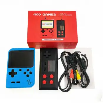 

2020 New Built-in 400 Games 1000mAh Battery Retro Video Handheld Game Console+Gamepad 2 Players Doubles 3.0 Inch LCD Game Player