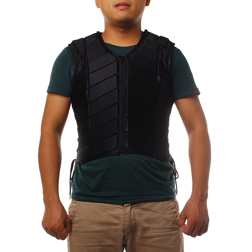 Special Product  Black Safety Equestrian Horse Riding Vest Protective Body Protect Outdoor Sportswear Adult XXL