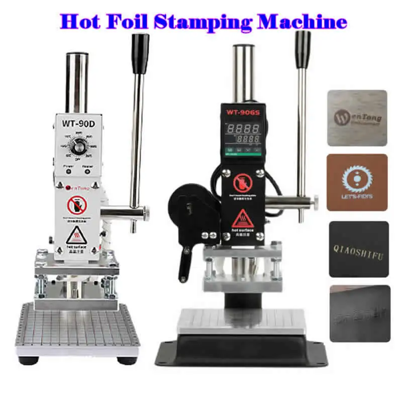 Manual Digital Hot Foil Leather Stamping Machine Card PU Paper Embossing& Holder 