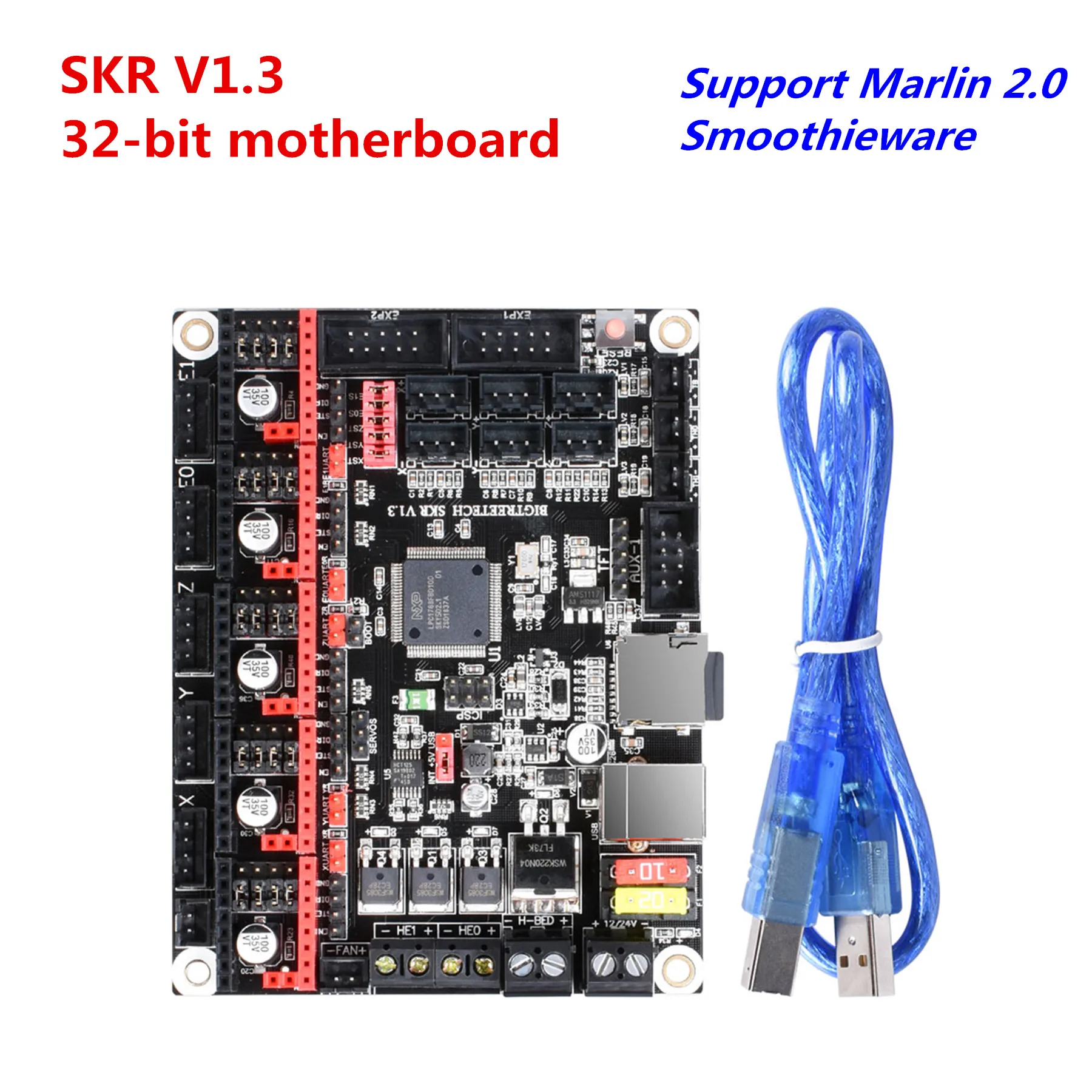 Обновленная пластина для 3D-принтера SKR V1.3 монитор+ MKS TFT 28 V4.0 сенсорный дисплей+ Wi-Fi контроллер запасной блок для 3D-принтера контроллер