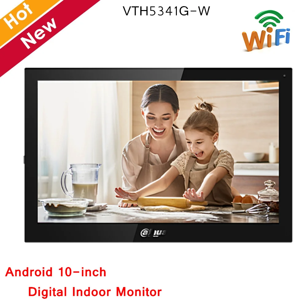 Dahua Video Intercoms Android 10'' TFT Capacitive Touch Screen 1024e001101600 Digital Indoor Monitor Android 8.1 Ethernet and WiFi