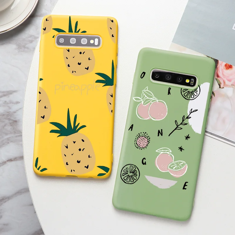 Модный мягкий чехол с ананасами и фруктами для Samsung Galaxy A70 A50 A9 A8 A7 A5 2018 Note 10 9 8 5 S10 S9 S8