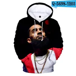 Nipsey Hussle 3D Толстовка для мужчин и женщин популярные повседневные уличные Пуловеры 3D толстовки с принтом Nipsey Hussle хип хоп 3D Толстовка Одежда