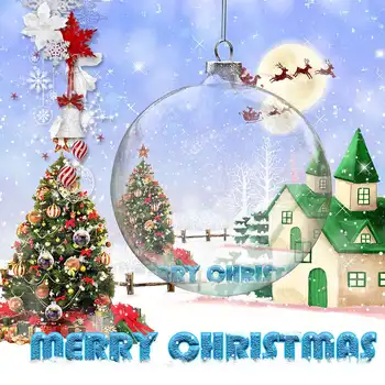 

12PCS 6cm Transparent Iridescent Glass Ball Plastic Bauble Ornament Christmas Party Hanging Pendant Gift Package Supplies
