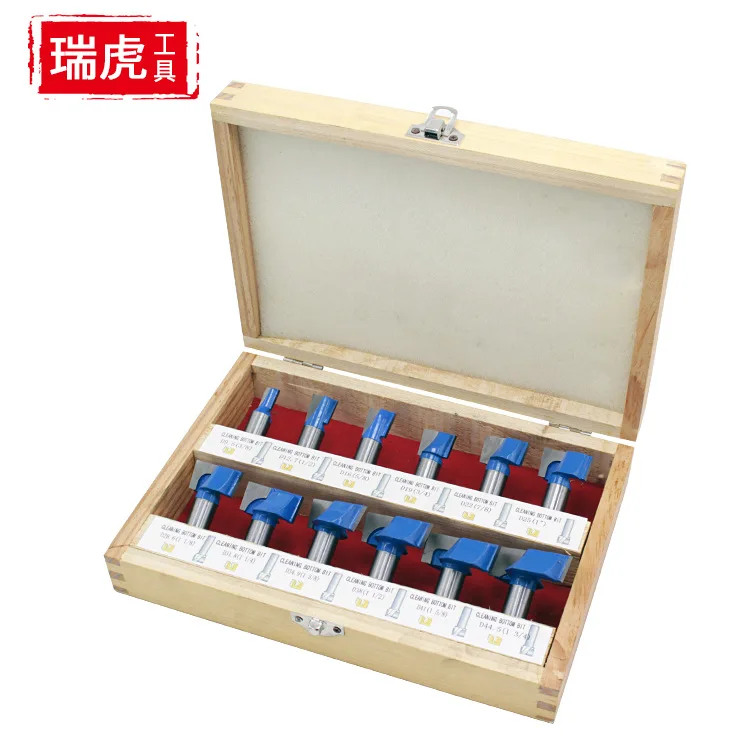 

Carpentry Milling Cutter Qing Di Dao Set Woodworking Slotted Knife Engraving Machine Electric Router Straight Handle 1/2 Boxed 1