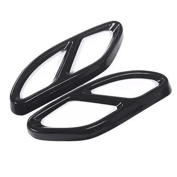 

Car Exhaust Pipe 1 Pair Stainless Steel Black For Mercedes benz C-Class w205 Coupe 2015-2017 Replacement Parts