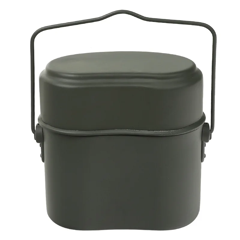 Cantine militaire en plein air, 1,2 L/1,5 L 18/Kit, batterie de cuisine de  camping, boîte à lunch, marmite pour sac à dos, pêche, randonnée,  pique-nique