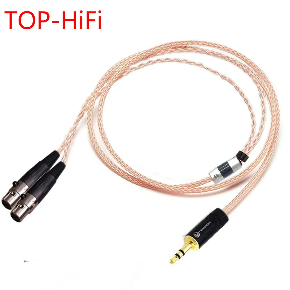 Top-Hifi 2.5/3.5/4.4Mm Bilanciato Singolo Cristallo Rame Cuffia Aggiornamento Cavo Per Audeze Lcd-3 Lcd3 Lcd-2 Lcd2 Cuffie