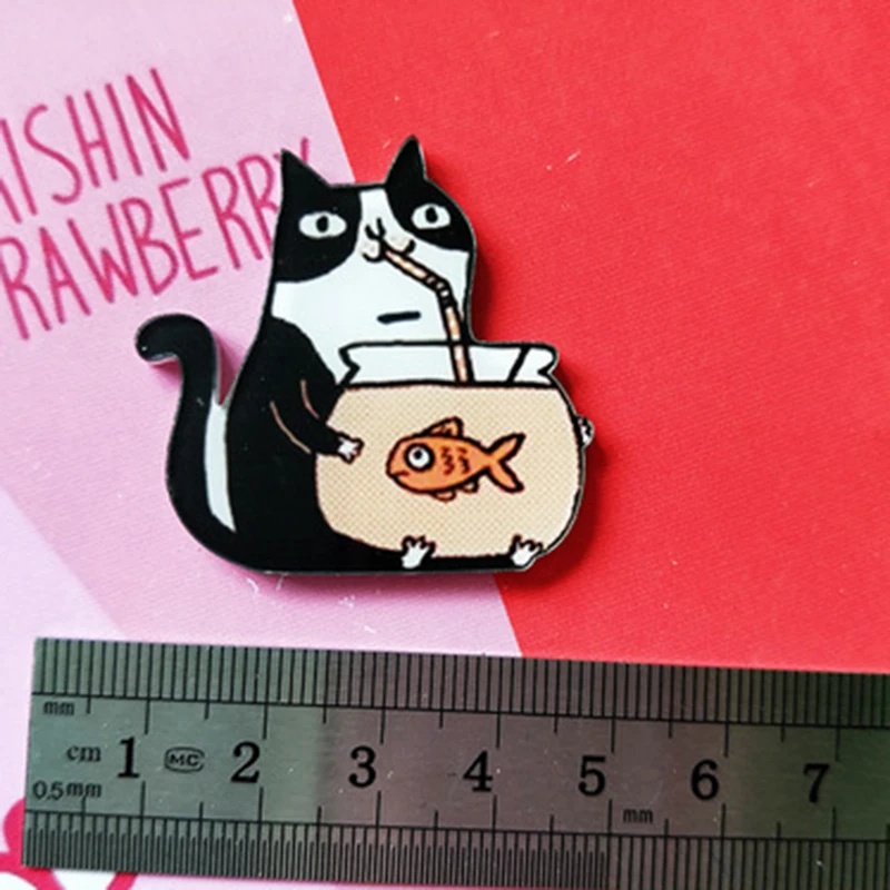 2 Рождественский мультфильм Прекрасный маленький кот Кот котенок акриловый кухонный декоративный магнит для холодильника магнитные наклейки для холодильника - Цвет: 2