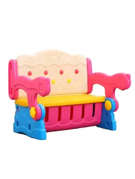 

Children's Chair Backrest Chair Plastic Thickened Baby Portable Dining Chair Multifunctional Foldable Storage Bench Sofa Chair