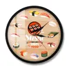 Japanese Cuisine Sushi Tasty Food Wall Clock Kitchen Wall Art Decorative Minimalist Wall Watch Gift for Foodies Restaurant Chef 3