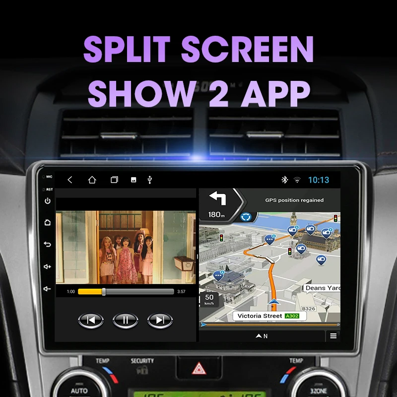 JMCQ 10 1 &quot2din Android 9 автомобильный Радио Multimidia видео плеер RDS DSP для Toyota Camry 8 50 55 2012 2017