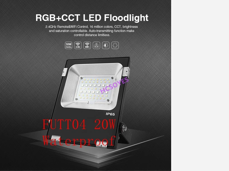 MIlight AC110V-220V 24V DC FUTT02 FUTT03 FUTT04 FUTT05 FUTT06 мощностью 10 Вт, 20 Вт, 30 Вт, 50 Вт 100 Вт RGB+ CCT Светодиодный прожектор заливающего света RGB светодиодный потолочный светильник