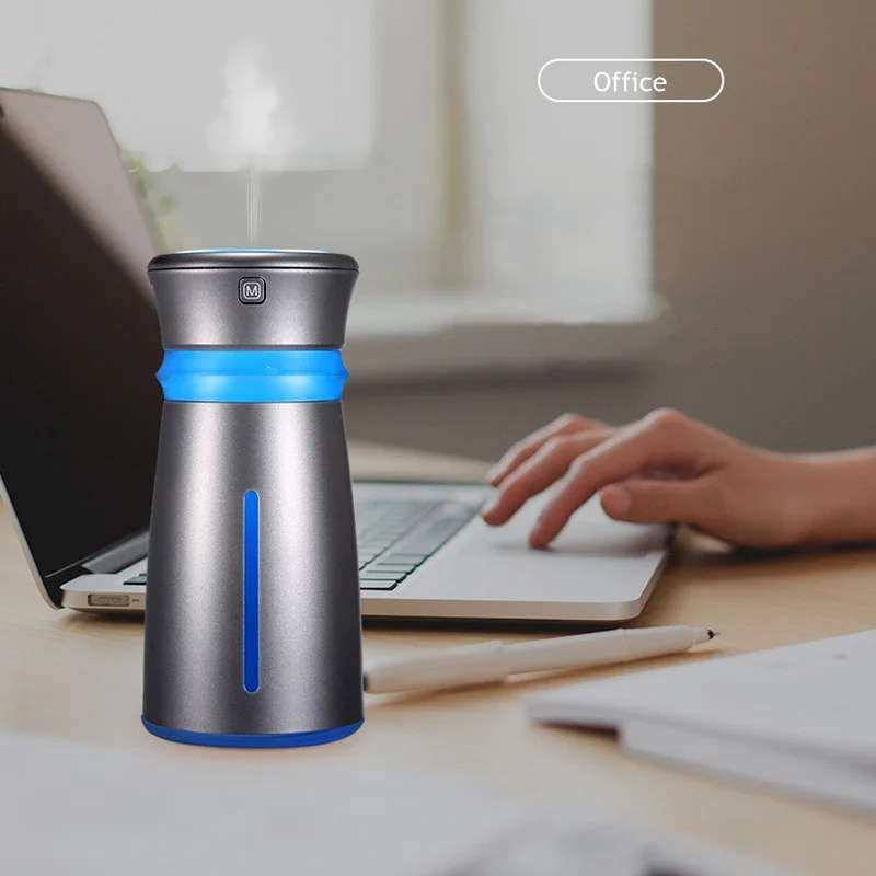 

250ml Colorful Cup Ultrasonic Aroma Diffuser USB Air Humidifier Car Mist Maker with LED Lights Mini Office Air Purifier 3 Colors