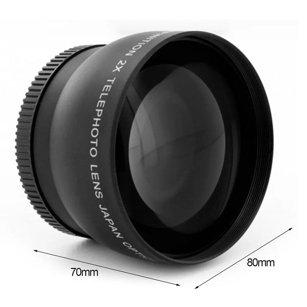 52 мм 58 мм 2.0x телеобъектив для камеры Nikon D90 D80 D700 D3000 D3100 D3200 D5000 D5100 D5200 фирменнй переходник для объектива Canon 18-55 мм DSLR камер
