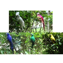 Набор из 5 реалистичных попугай Ара реалистичные с птицами искусственные Пернатые модели животных статуи DIY газонная скульптура