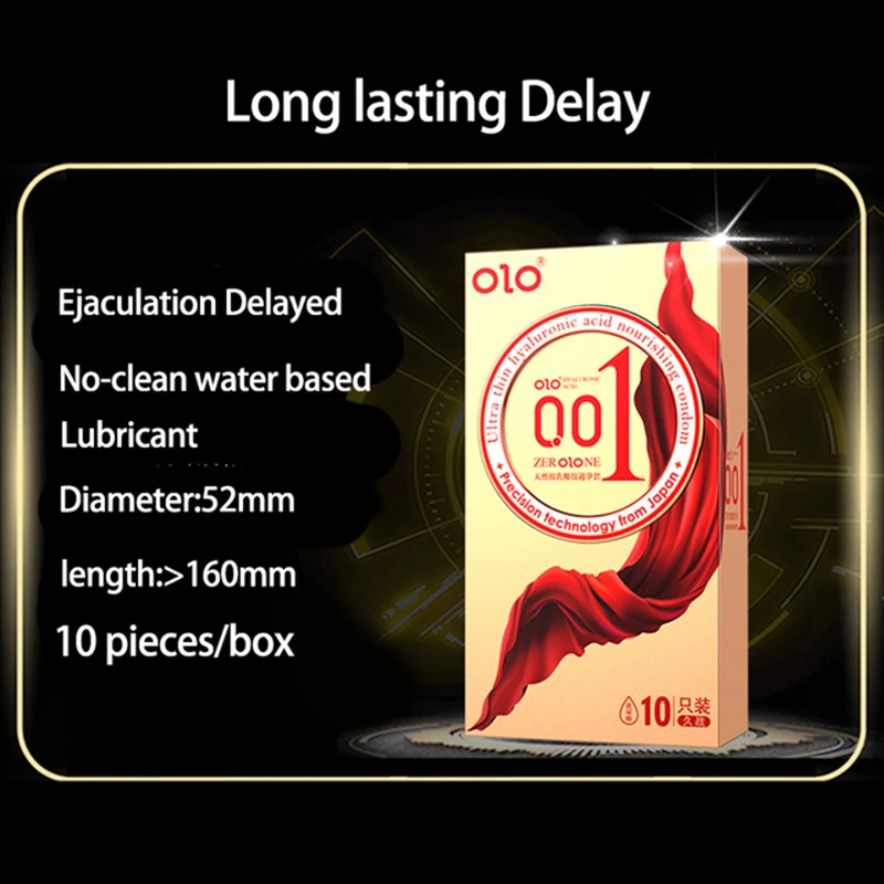 10pcs Olo Condom Hyaluronic Acid Safety Granules Thread 001 Adult Products Stimulation Safe And Comfortable Sex Products 4
