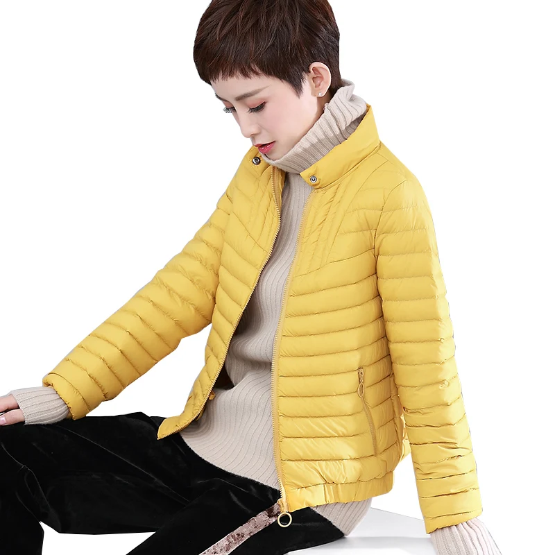 

Boollili Spring Autumn Korean Ultra Light Down Jacket Women White Duck Down Coat Puffer Jacket Womens Jackets