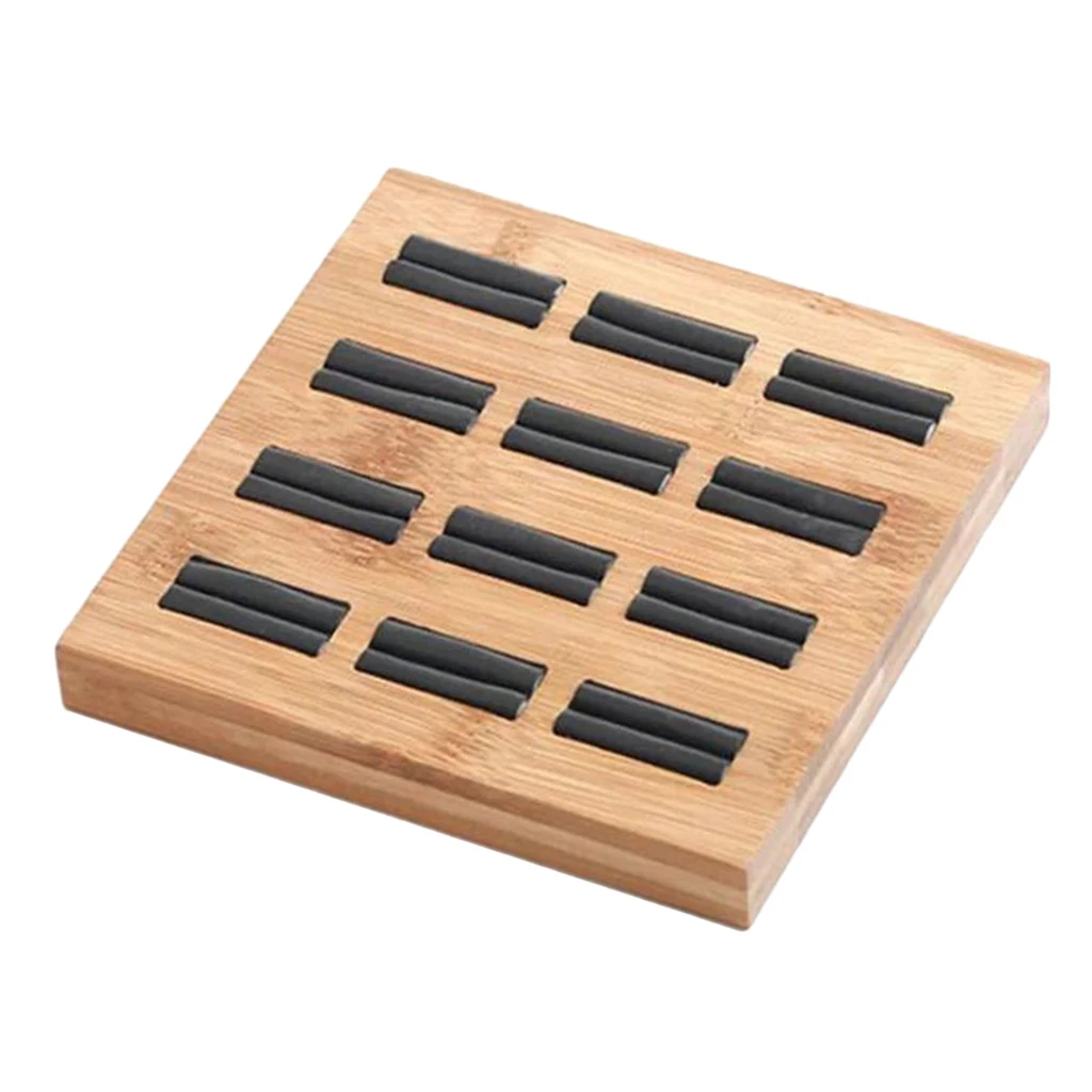 15-Slot Ring Earrings Display Trays Insert Pad Showcase Jewelry Organizer