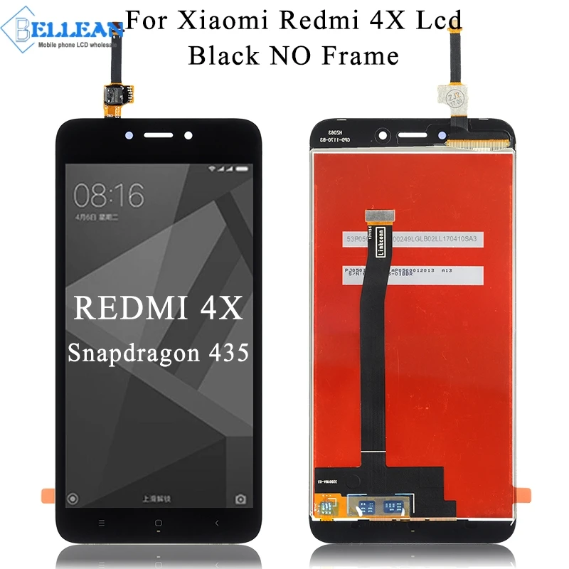 Dinamico для XiaoMi Redmi 4X дисплей с сенсорной панелью стеклянный экран дигитайзер сборка 5,0 дюймов 4X ЖК-дисплей с рамкой с инструментами - Цвет: Black No Frame
