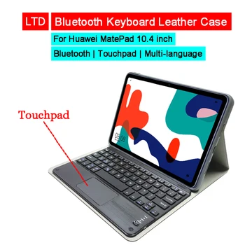 

Bluetooth Keyboard Leather Case For HUAWEI MatePad 10.4 inch Touchpad Russian Arabic Hebrew Thai Spanish French Italian Keyboard