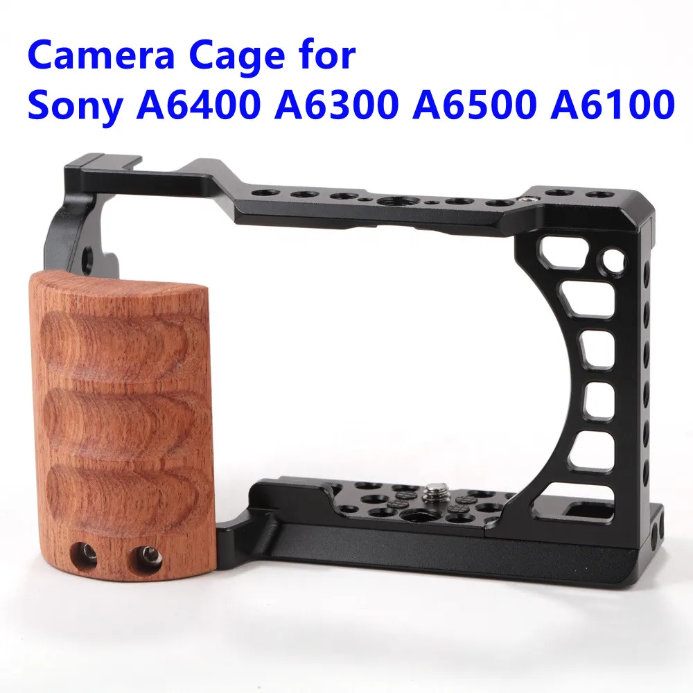 Nuova Gabbia Per Fotocamera Sony A6400 Custodia In Legno Con Manico In Lega Di Alluminio Per Dslr A6400 A6300 A6500 A6100