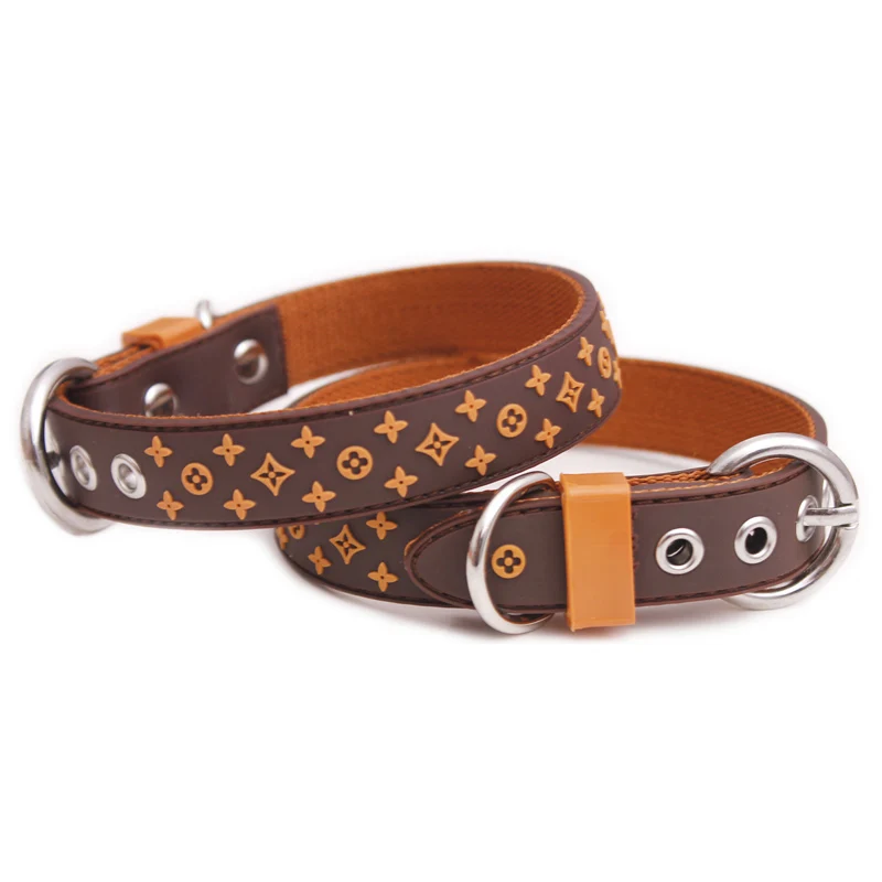 

Star Design Pet Dog Collar Leash Rubber Nylon Leather Small Dog Cat Collars Dropshipping High Quality Collar Leads Pet Product