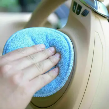 

10pcs Sponge Set Car Washing Pad Microfiber Waxing 4.7 Inch Blue Supplies