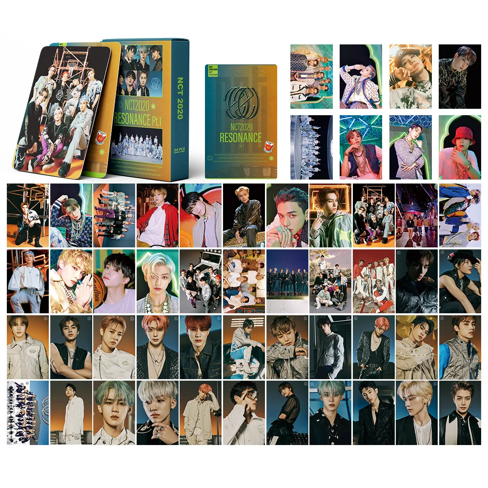54 unids/set NCT 2020 colectivo estilo cartel Lomo tarjetas de foto postal Kawaii papelería regalo