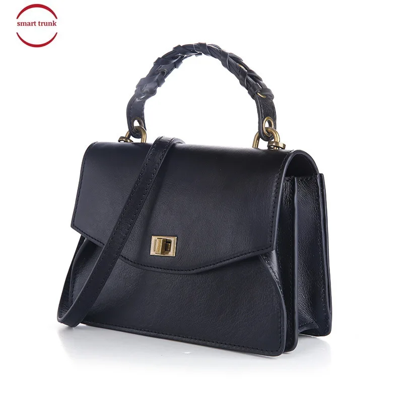 

High Archives Head Layer Cowhide Small Handbag Ma'am Genuine Leather Single Shoulder Woman Package Genuine Leather Woman Handbag