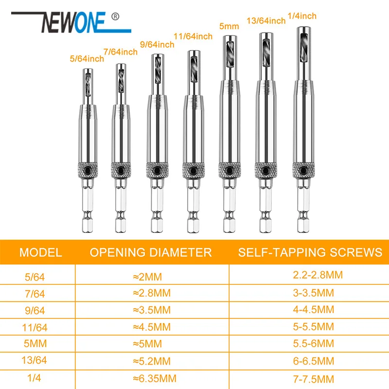 Core Drill Bit Set Hole Puncher Hinge Tapper for Doors Self Centering Woodworking Power Tools furad