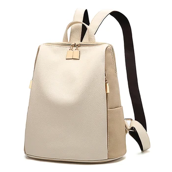 

Women for School Style Backpack Leather Bag For College Simple Design Casual Daypacks