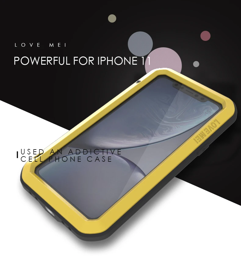 LOVE MEI для iPhone 11 Pro Открытый спортивный чехол для телефона металлический панцири водонепроницаемый пылезащитный противоударный прочный полный защитный чехол