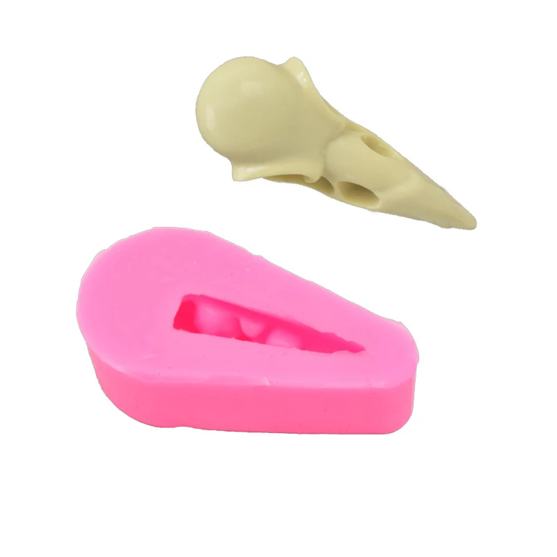 New Crow Skull Silicone Mold Diy Fondant Cake Baking Chocolate Resin Gypsum Candle Candy Drop Shipping |