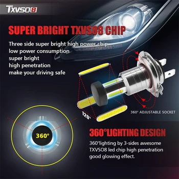 

Car Headlights Bulb Auto Super Reflector Adjustable 360 H7 LED Bulbs Waterproof IP68-2 Packs Automative Lighting Vehicle Lamp