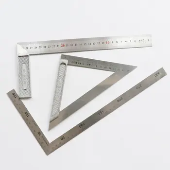 

150mm/200mm Triangle Ruler 90 Degree Stainless Steel Triangular Ruller Professional Woodworking Measuring Tool Protractors