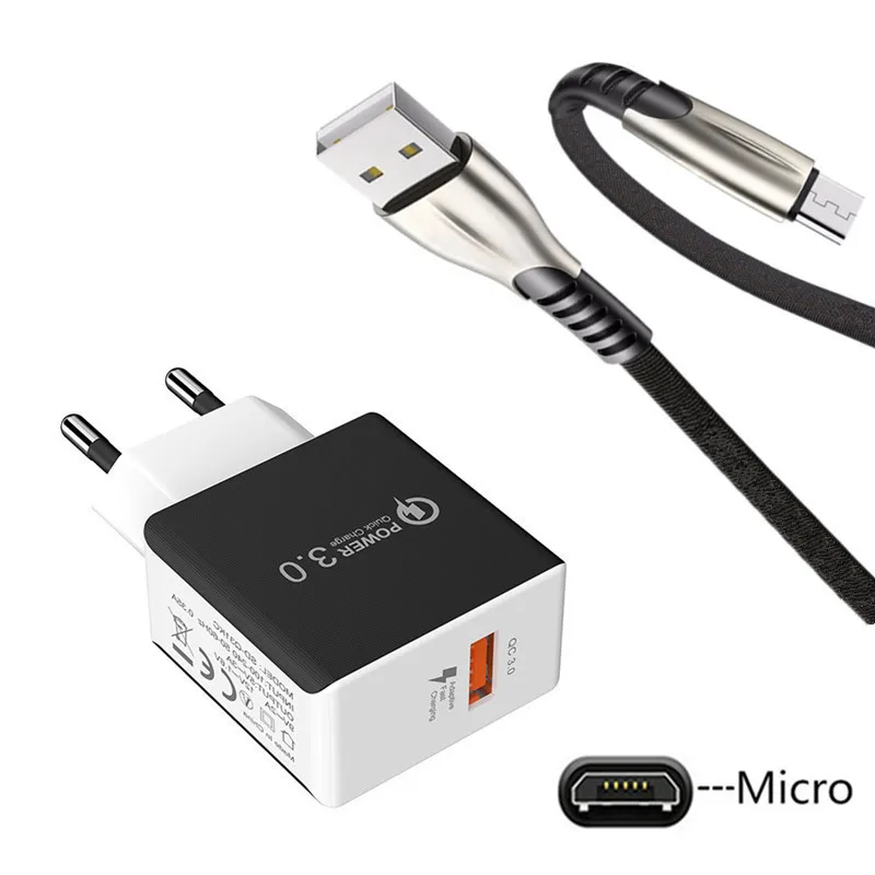 Vivo Z5x S1 QC 3.0 USB Quick Charge charger Micro USB Cable For Samsung