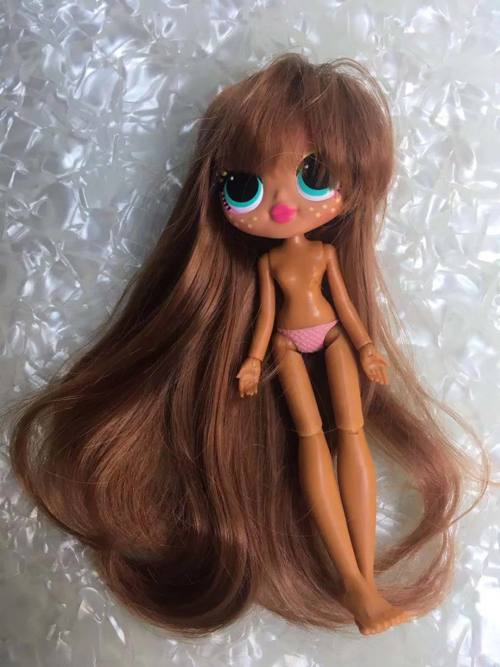 head with body Коллекция, модная Кукла-сестра, оригинальная игрушка для тела, кукла для девочек, игрушка-голова, подарок, сделай сам, кукла, часть игрушки, повязка на голову - Цвет: head with body
