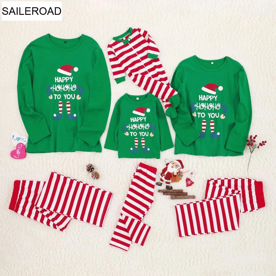 

SAILEROAD Family Matching Christmas Santa Claus Pajamas Sets For Parent-child Outfit Xmas Kids Homewear New Year's Outfits