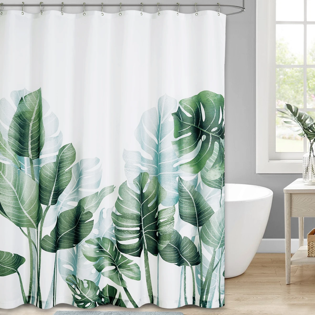 

NICETOWN 60 patterns Green plant Shower Curtain Bathroom Waterproof Polyester Leaves 3D Printing Curtains for bathroom shower