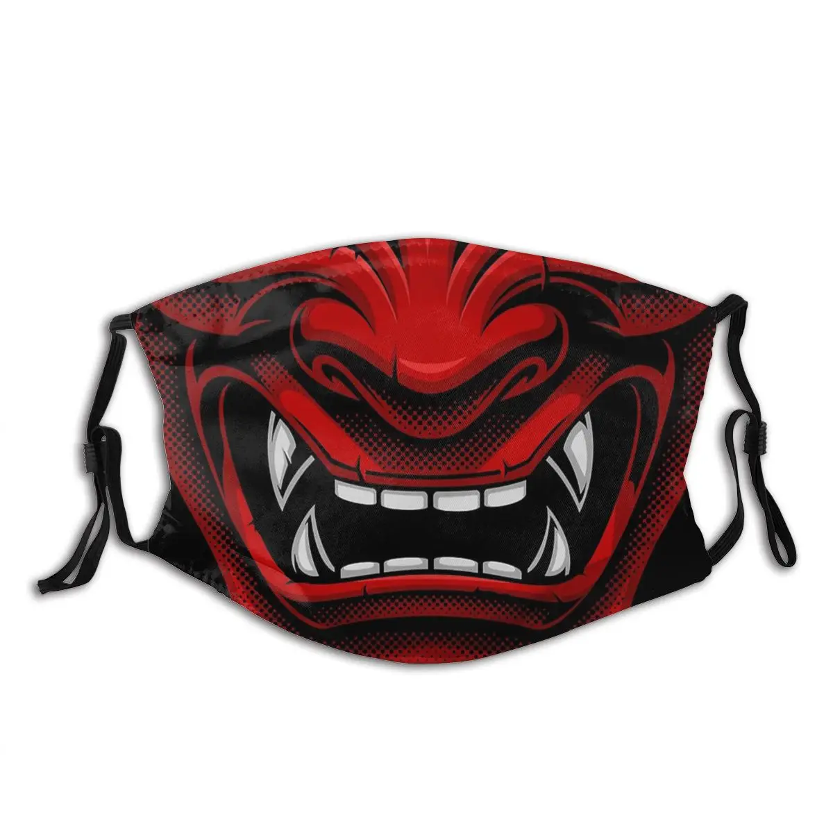 Японская модная не одноразовая маска для лица Oni Demon против смога Пылезащитная с