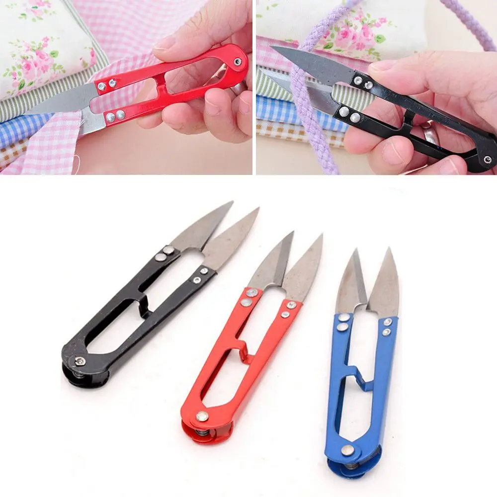 (JESJELIU) 1PC stationery Scissors Nippers U Shape Clippers Steel High Quality Decorative Professional Tailor | Канцтовары для
